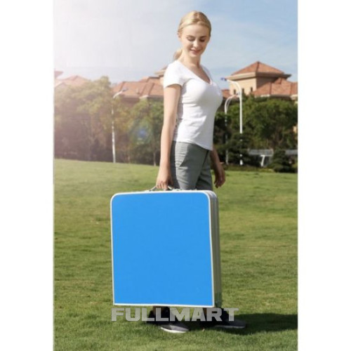 Стол для пикника усиленный 120 х 60 см с 4 стульями Folding Table синий